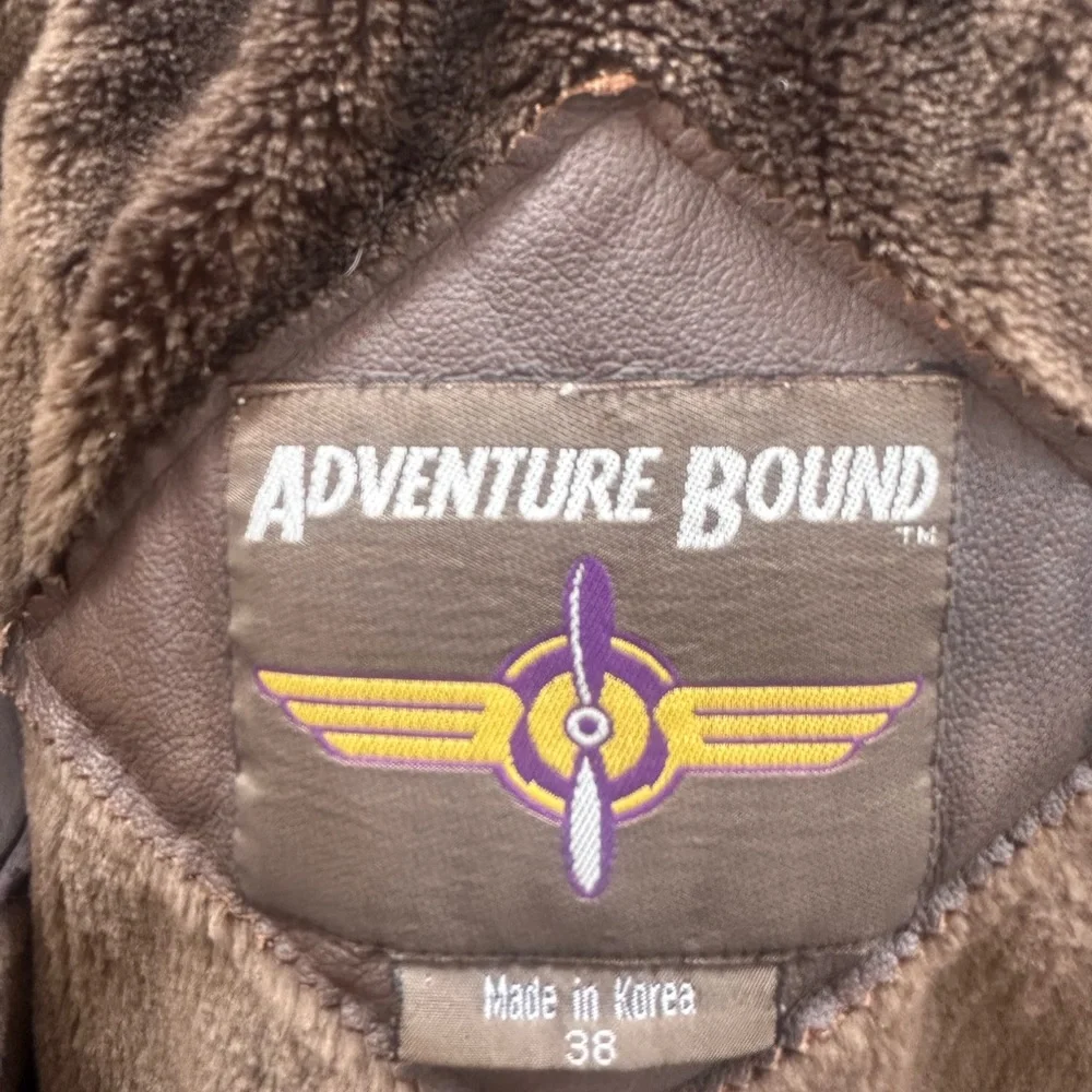 SALE***Vintage Adventure Bound Bomber Flight Leather Jacket One Of A Kind - Picture 8 of 16